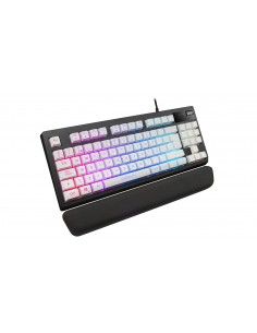 Mars Gaming MKAXWES Teclado Compacto TKL H-Mech Iluminación RGB 9 Efectos Reposamuñecas Gel Blanco Idioma Español 2