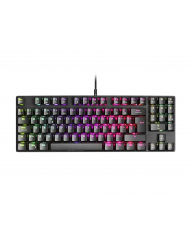 Mars Gaming MKREVOPROBRES Negro, Teclado Gaming RGB Mecánico, TKL+ NUM, Switch Marrón, Español