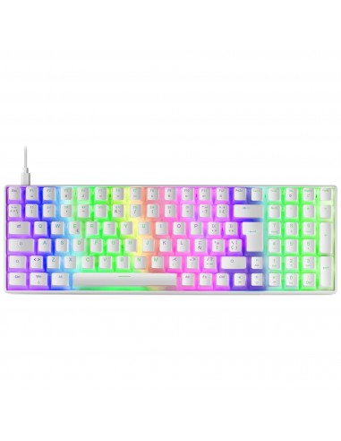 Mars Gaming MKULTRA Teclado Mecánico Blanco RGB Compacto 96% Switch Outemu SQ Azul Español