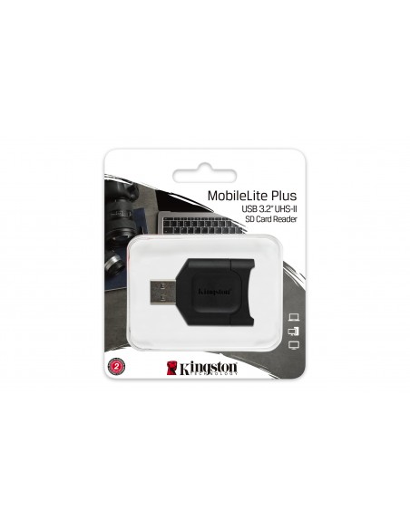 Kingston Technology MobileLite Plus lector de tarjeta USB 3.2 Gen 1 (3.1 Gen 1) Type-A Negro Kingston Technology MobileLite Plus lector de tarjeta USB 3.2 Gen 1 (3.1 Gen 1) Type-A Negro