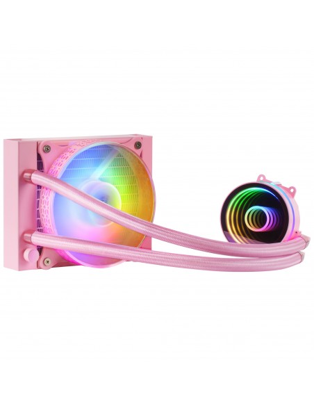 Mars Gaming ML-ONE120 Rosa Refrigeración Líquida CPU TDP 200W Espejo Infinito Ventilador FRGB Silencioso Multisocket Universal Mars Gaming ML-ONE120 Rosa Refrigeración Líquida CPU TDP 200W Espejo Infinito Ventilador FRGB Silencioso Multisocket Universal
