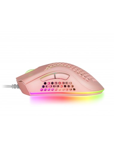 Mars Gaming MMEXP, Ratón Gaming RGB Ultraligero Rosa