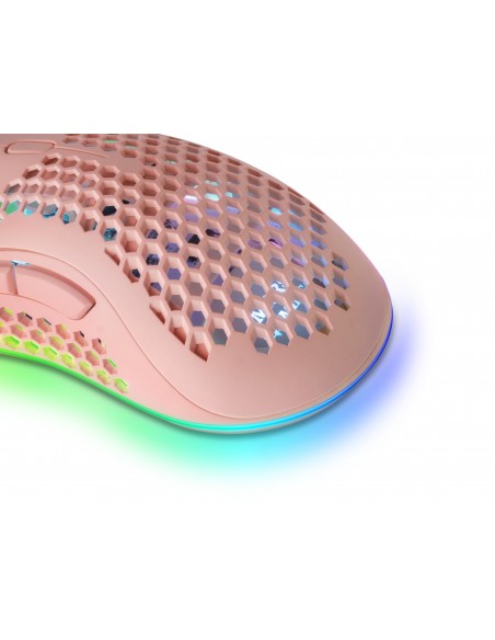 Mars Gaming MMEXP, Ratón Gaming RGB Ultraligero Rosa