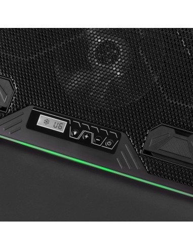 Mars Gaming MNBC6, Base Refrigeradora + Stand XL 19'' ARGB, 3 Ventiladores, Soporte Móvil