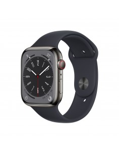 Apple Watch Series 8 OLED 45 mm Digital 396 x 484 Pixeles Pantalla táctil 4G Grafito Wifi GPS (satélite)