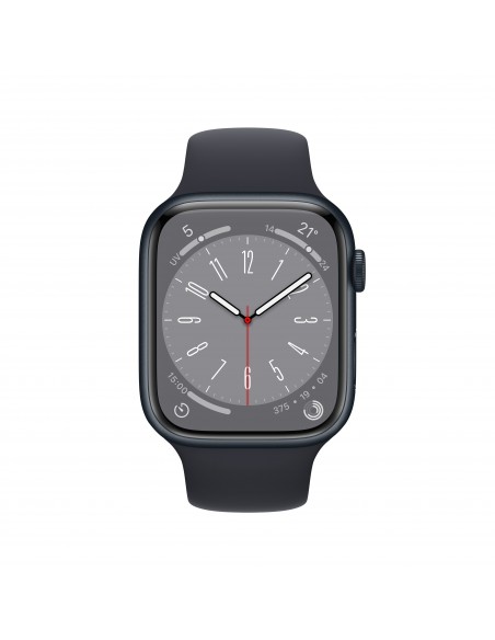 Apple Watch Series 8 OLED 41 mm Digital 352 x 430 Pixeles Pantalla táctil Negro Wifi GPS (satélite)
