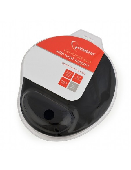 Gembird MP-GEL-BK alfombrilla para ratón Alfombrilla de ratón para juegos Negro