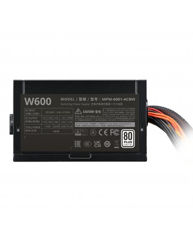 Cooler Master Elite NEX White 230V 600 unidad de fuente de alimentación 600 W 24-pin ATX ATX Negro