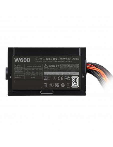 Cooler Master Elite NEX White 230V 600 unidad de fuente de alimentación 600 W 24-pin ATX ATX Negro