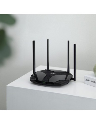 Mercusys MR80X router inalámbrico Gigabit Ethernet Doble banda (2,4 GHz   5 GHz) Negro