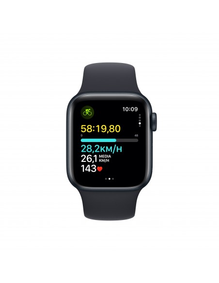 Apple Watch SE OLED 40 mm Digital 324 x 394 Pixeles Pantalla táctil 4G Negro Wifi GPS (satélite)