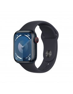 Apple Watch Series 9 41 mm Digital 352 x 430 Pixeles Pantalla táctil 4G Negro Wifi GPS (satélite)