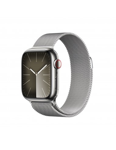 Apple Watch Series 9 41 mm Digital 352 x 430 Pixeles Pantalla táctil 4G Plata Wifi GPS (satélite)