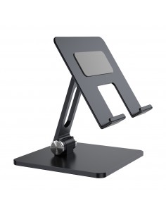 AISENS Soporte de Sobremesa Tamaño XXL Ajustable (2 Pivotes) para Movil   Tablet, Gris