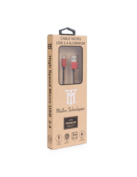 Maillon Technologique Premium MTPMUR241 cable USB 1 m USB 2.0 USB A Micro-USB B Rojo