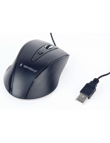 Gembird MUS-4B-02 ratón mano derecha USB Óptico 1200 DPI