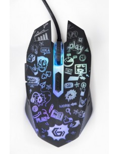 Gembird MUS-6B-GRAFIX-01 ratón mano derecha USB tipo A Óptico 3600 DPI 2