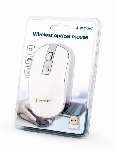 Gembird MUSW-4B-06-WS ratón Ambidextro RF inalámbrico Óptico 1600 DPI