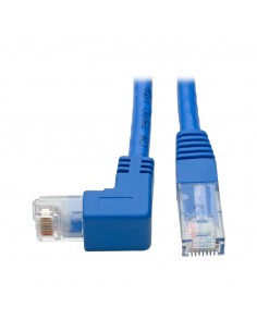 Tripp Lite N204-003-BL-DN Cable Ethernet (UTP) Patch Moldeado Cat6 Gigabit en Ángulo hacia Abajo (RJ45 en Ángulo Recto hacia 2
