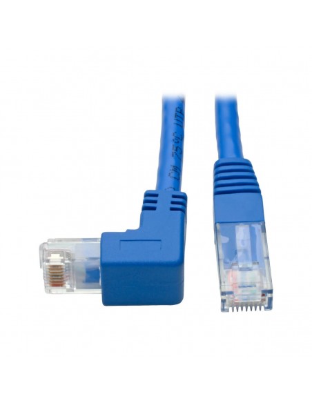 Tripp Lite N204-003-BL-DN Cable Ethernet (UTP) Patch Moldeado Cat6 Gigabit en Ángulo hacia Abajo (RJ45 en Ángulo Recto hacia