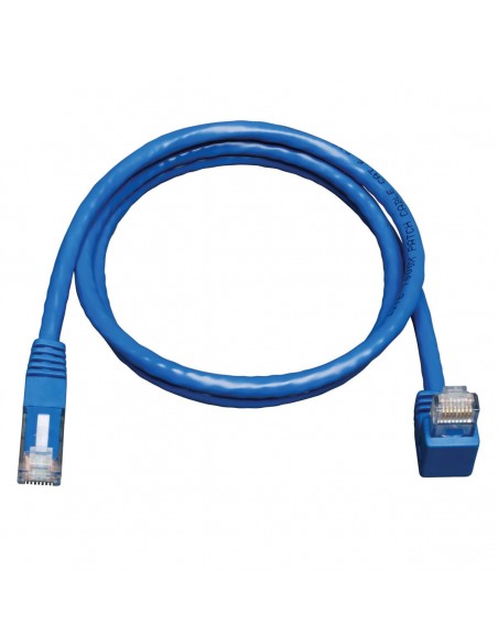 Tripp Lite N204-003-BL-DN Cable Ethernet (UTP) Patch Moldeado Cat6 Gigabit en Ángulo hacia Abajo (RJ45 en Ángulo Recto hacia