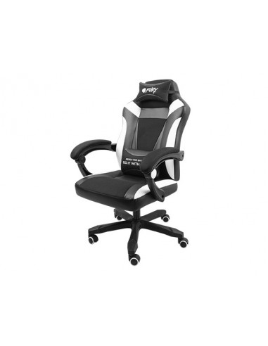 FURY Avenger M+ Silla para videojuegos universal Asiento acolchado Negro, Blanco