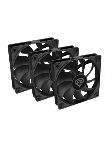 NATEC Oxal 120 Carcasa del ordenador Ventilador 12 cm Negro 3 pieza(s)