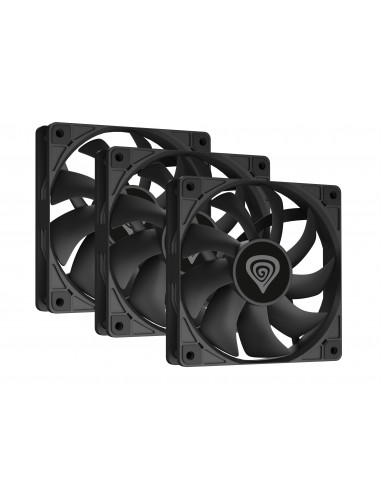 NATEC Oxal 120 Carcasa del ordenador Ventilador 12 cm Negro 3 pieza(s)
