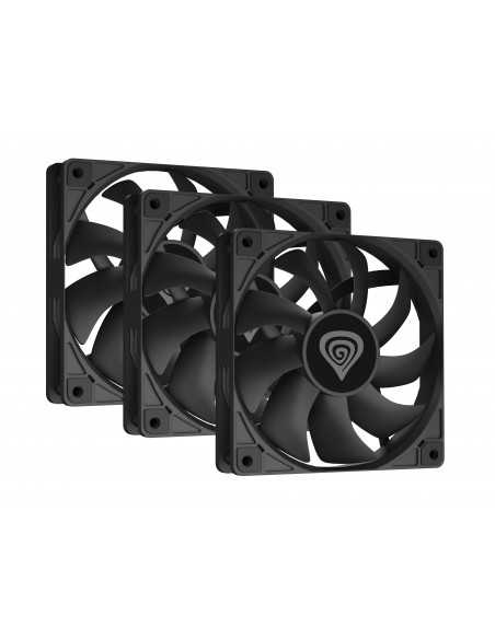 NATEC Oxal 120 Carcasa del ordenador Ventilador 12 cm Negro 3 pieza(s)