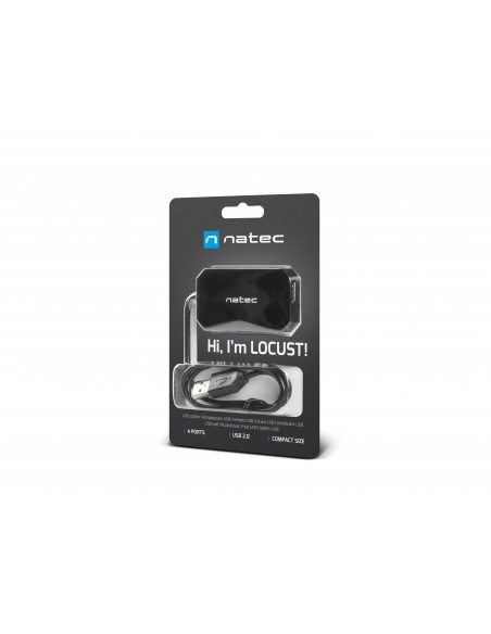 NATEC NHU-0647 hub de interfaz USB 2.0 480 Mbit s Negro