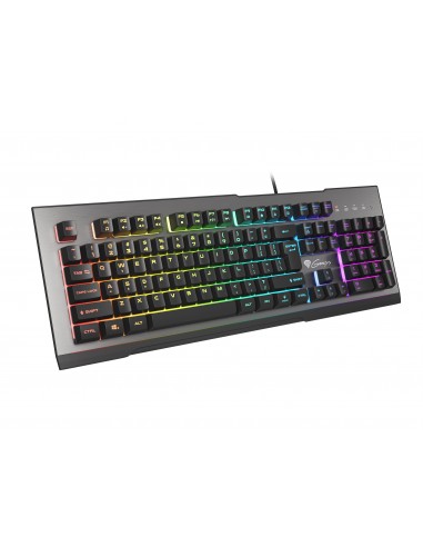 GENESIS Rhod 500 RGB teclado USB QWERTY Inglés de EE. UU. Negro, Plata