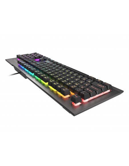 GENESIS Rhod 500 RGB teclado USB QWERTY Inglés de EE. UU. Negro, Plata