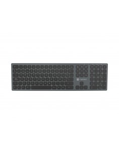 NATEC NKL-1830 teclado RF Wireless + Bluetooth QWERTY Español Negro, Gris