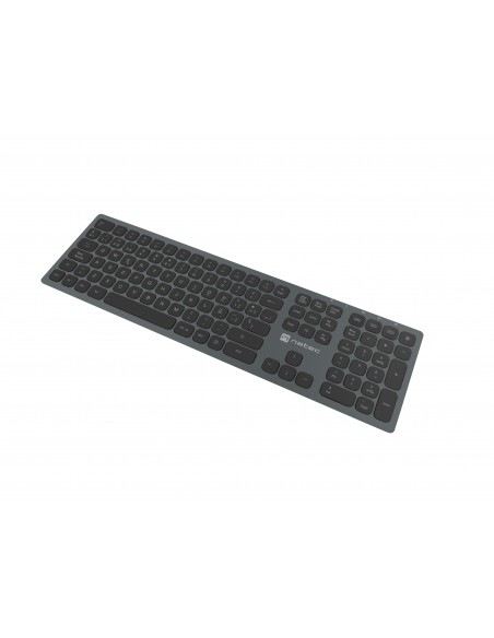 NATEC NKL-1830 teclado RF Wireless + Bluetooth QWERTY Español Negro, Gris