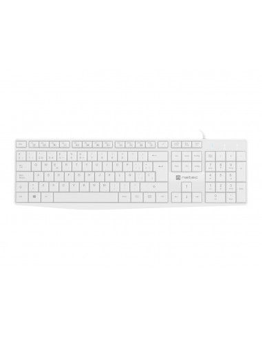 NATEC NKL-1949 teclado USB QWERTY Español Blanco