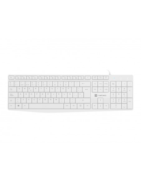 NATEC NKL-1949 teclado USB QWERTY Español Blanco