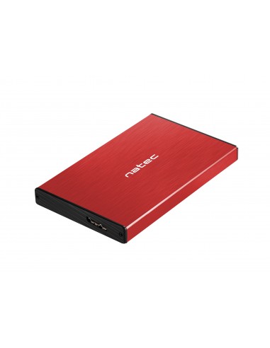 NATEC Rhino GO Carcasa de disco duro SSD Rojo 2.5"