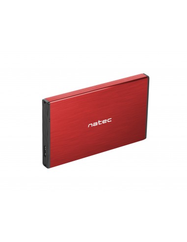 NATEC Rhino GO Carcasa de disco duro SSD Rojo 2.5"