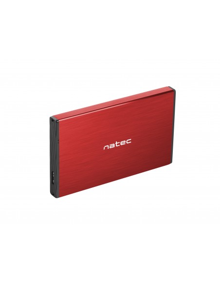 NATEC Rhino GO Carcasa de disco duro SSD Rojo 2.5"