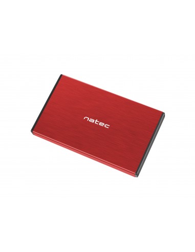 NATEC Rhino GO Carcasa de disco duro SSD Rojo 2.5"