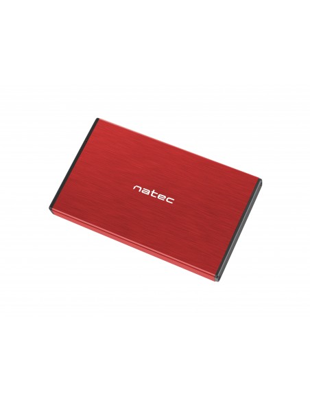 NATEC Rhino GO Carcasa de disco duro SSD Rojo 2.5"