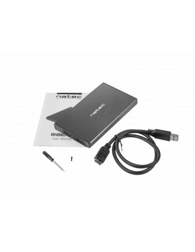 NATEC NKZ-0941 caja para disco duro externo Carcasa de disco duro SSD Negro 2.5"