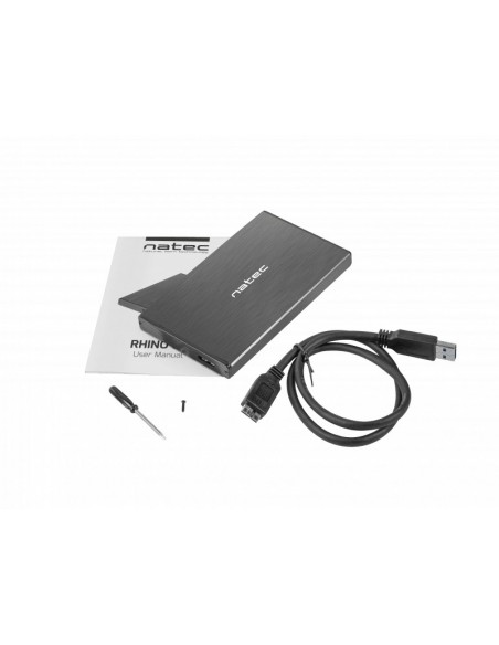 NATEC NKZ-0941 caja para disco duro externo Carcasa de disco duro SSD Negro 2.5"