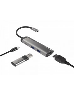 NATEC Fowler Slim Alámbrico USB 3.2 Gen 1 (3.1 Gen 1) Type-C Negro, Cromo 2