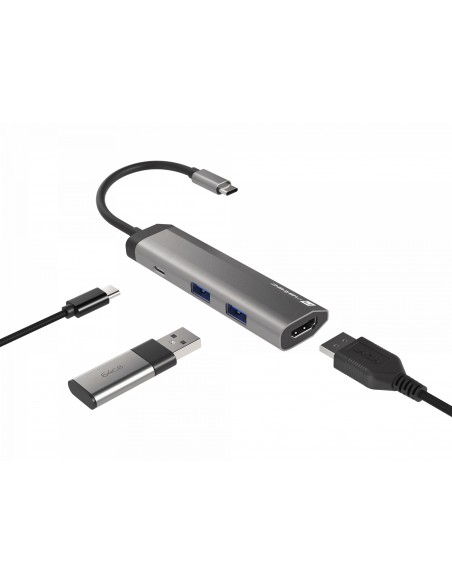 NATEC Fowler Slim Alámbrico USB 3.2 Gen 1 (3.1 Gen 1) Type-C Negro, Cromo