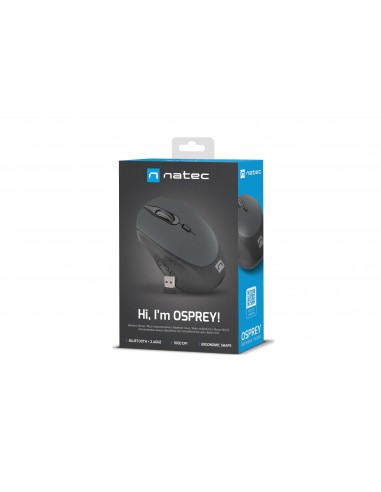 NATEC Osprey ratón mano derecha RF Wireless + Bluetooth Óptico 1600 DPI