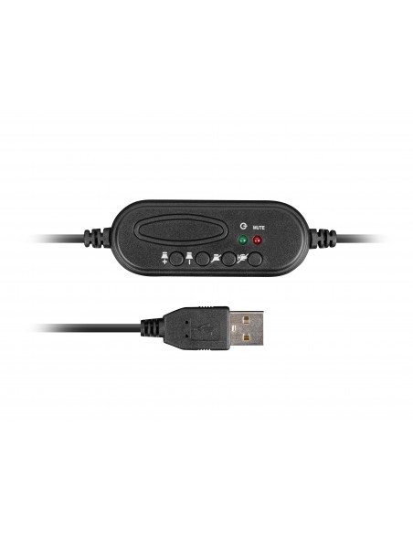 NATEC Drone USB Auriculares Alámbrico Diadema Oficina Centro de llamadas MicroUSB Negro