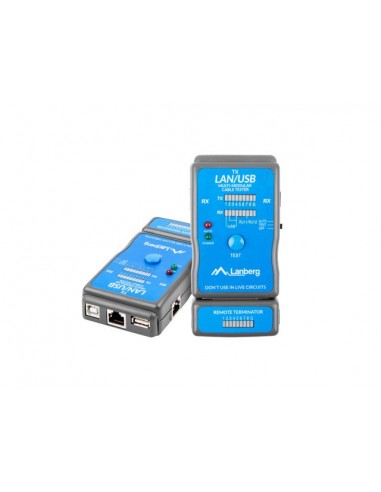 Lanberg NT-0403 comprobador de cables de red Comprobador de alimentación PoE Azul