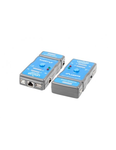 Lanberg NT-0403 comprobador de cables de red Comprobador de alimentación PoE Azul