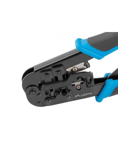 Lanberg NT-0201 crimpadora Herramienta para prensar Negro, Azul